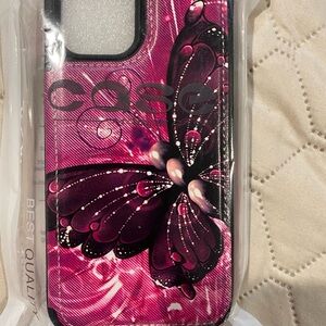 Butterfly Design Phone Case - Pink